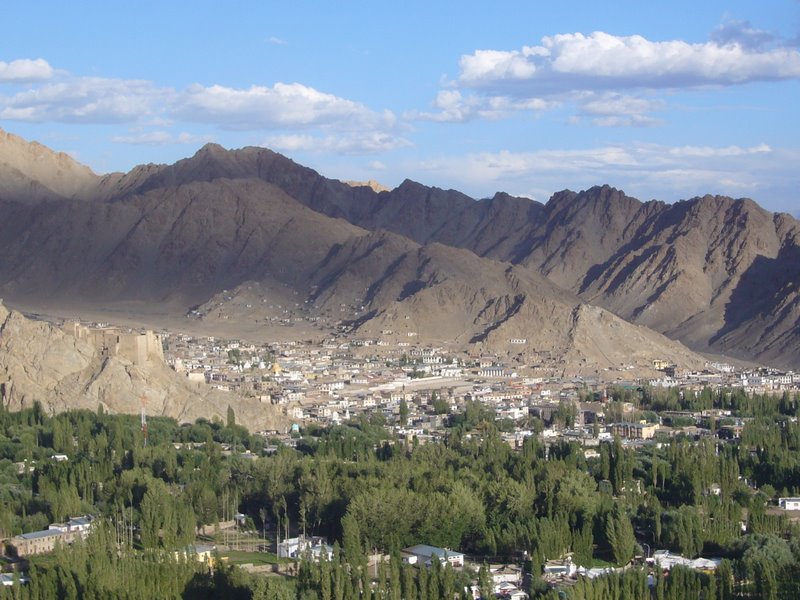 Travel - India - Ladakh - Shanti Stupa - Leh seen from the Stupa